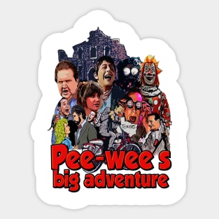 Pee wee herman tee Big adventure 80s movie Sticker